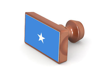 Image showing Wooden stamp with Somalia flag