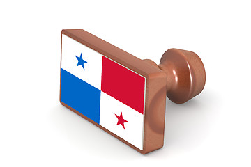 Image showing Wooden stamp with Panama flag