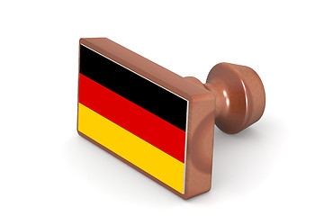 Image showing Wooden stamp with Germany flag