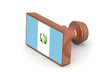 Image showing Wooden stamp with Guatemala flag