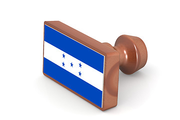 Image showing Wooden stamp with Honduras flag