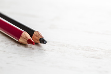 Image showing Black and Red Pencils