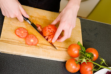 Image showing dicing Tomatoes