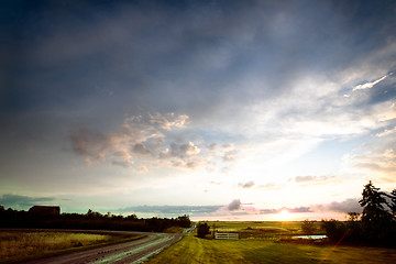 Image showing Saskatchean Storm Sunset