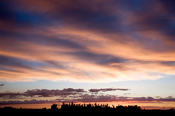 Image showing Prairie Farm Sunset