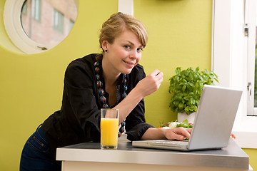 Image showing Lunch while Surfing