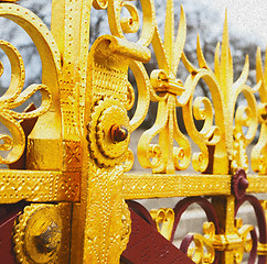 Image showing   abstract gold in englan london antique floor   and background