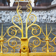 Image showing   abstract gold in englan london antique floor   and background