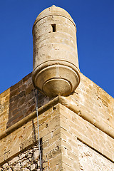 Image showing  brick in old    africa morocco   the tower near sky