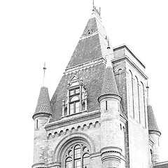 Image showing old  exterior   wall architecture in london england windows and 