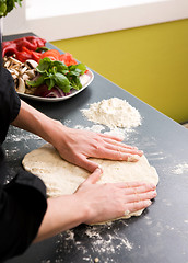Image showing Pizza Dough Detail