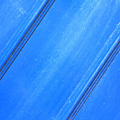 Image showing blue abstract metal in englan london railing steel and backgroun