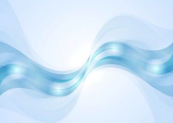 Image showing Abstract blue wavy corporate background