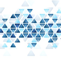 Image showing Blue tech triangles on white background