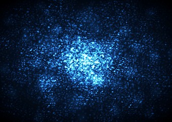 Image showing Dark blue shiny grunge background