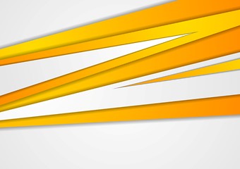 Image showing Orange corporate stripes abstract background