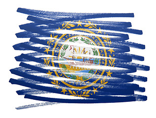 Image showing Flag illustration - New Hampshire