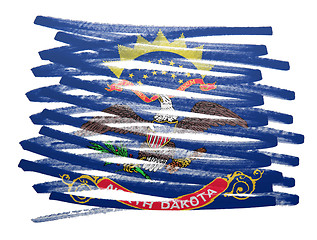 Image showing Flag illustration - North Dakota