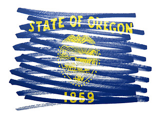 Image showing Flag illustration - Oregon