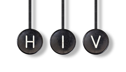 Image showing Typewriter buttons, isolated - HIV
