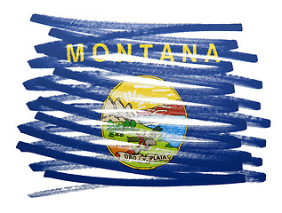 Image showing Flag illustration - Montana