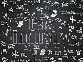 Image showing Manufacuring concept: Gas Industry on School Board background