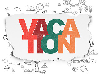 Image showing Travel concept: Vacation on Torn Paper background