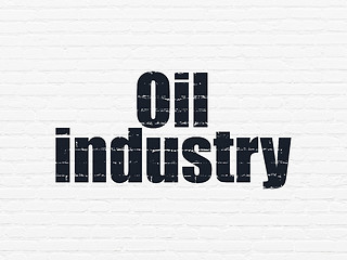 Image showing Industry concept: Oil Industry on wall background