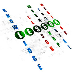 Image showing Studying concept: Lesson in Crossword Puzzle