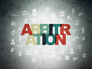 Image showing Law concept: Arbitration on Digital Paper background