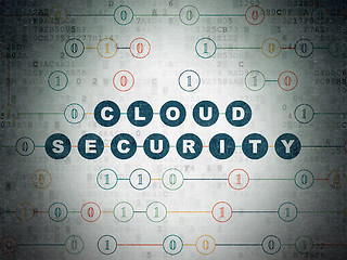 Image showing Cloud networking concept: Cloud Security on Digital Paper background