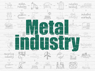 Image showing Manufacuring concept: Metal Industry on wall background