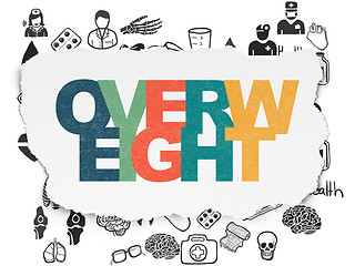 Image showing Health concept: Overweight on Torn Paper background