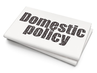 Image showing Political concept: Domestic Policy on Blank Newspaper background