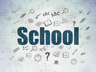 Image showing Education concept: School on Digital Paper background