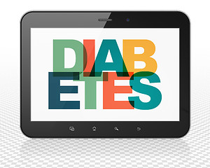 Image showing Health concept: Tablet Pc Computer with Diabetes on  display