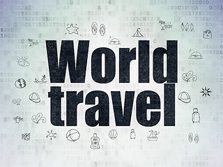 Image showing Vacation concept: World Travel on Digital Paper background