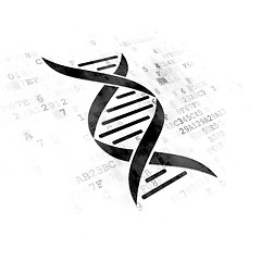 Image showing Medicine concept: DNA on Digital background