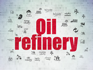 Image showing Industry concept: Oil Refinery on Digital Paper background