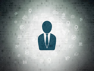 Image showing Law concept: Business Man on Digital Paper background