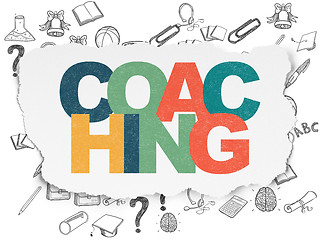 Image showing Education concept: Coaching on Torn Paper background