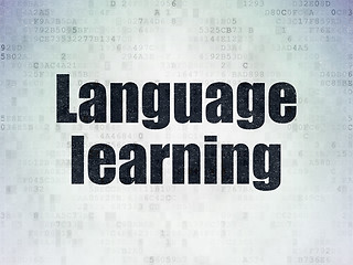 Image showing Studying concept: Language Learning on Digital Paper background