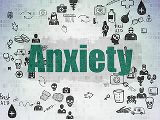 Image showing Healthcare concept: Anxiety on Digital Paper background