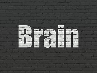 Image showing Medicine concept: Brain on wall background