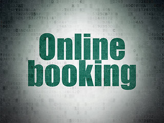 Image showing Travel concept: Online Booking on Digital Paper background