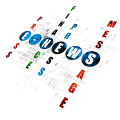 Image showing News concept: E-news in Crossword Puzzle