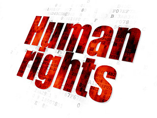 Image showing Politics concept: Human Rights on Digital background