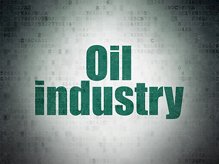 Image showing Manufacuring concept: Oil Industry on Digital Paper background