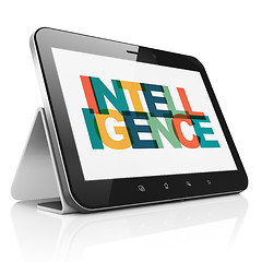 Image showing Studying concept: Tablet Computer with Intelligence on  display