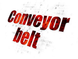 Image showing Industry concept: Conveyor Belt on Digital background